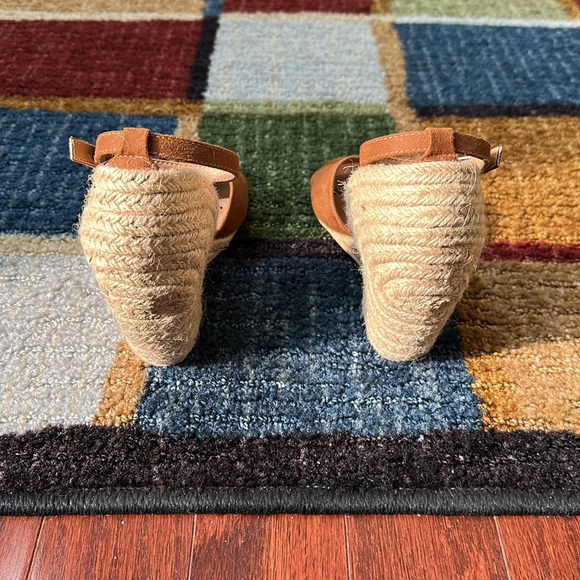 Caramel espadrille sandal tweed wedge suede look strap coconuts by Matisse - Picture 4 of 6